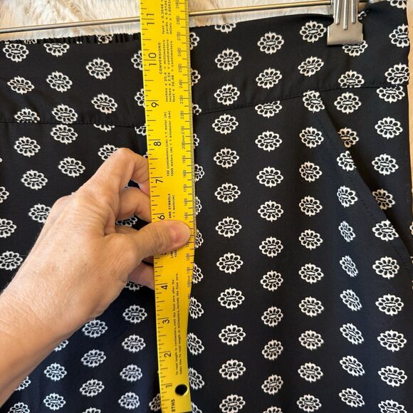 Max Studio Pants Womens Small Black White Patterned Wide Leg Boho Comfort - Picture 8 of 10
